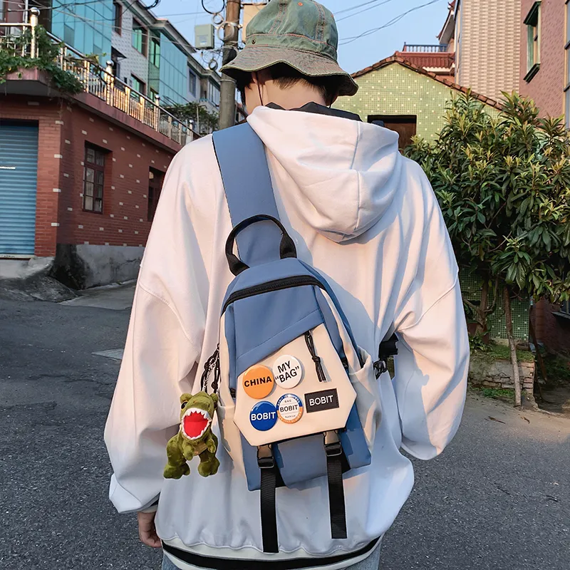 Men's Crossbody Bag Large Capacity Japanese Style Sling Bag - 1