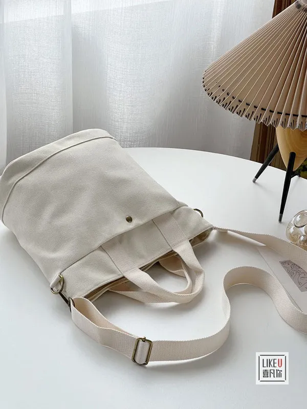 Minimalist Canvas Tote Bag for Women - Durable Work & School Tote - 3