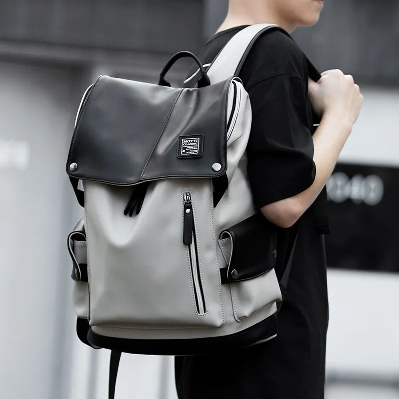Men's Casual Backpack Large Capacity Travel Daypack College Student Bag - 1