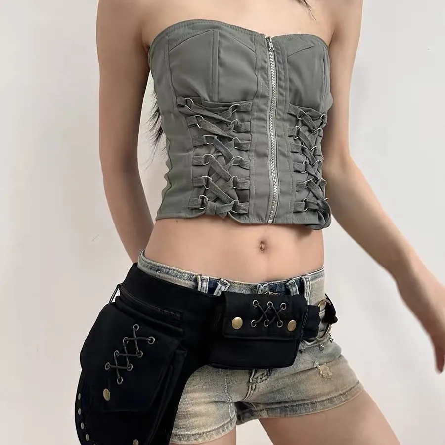Western Style Wide Waist Belt with Studs, Vintage Y2K Cowgirl Accessory - 3