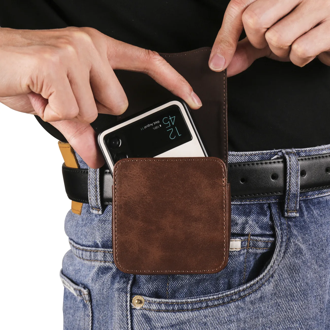 Flip Phone Waist Bag with Magnetic Closure for Samsung Motorola RAZR Huawei Vivo - 5