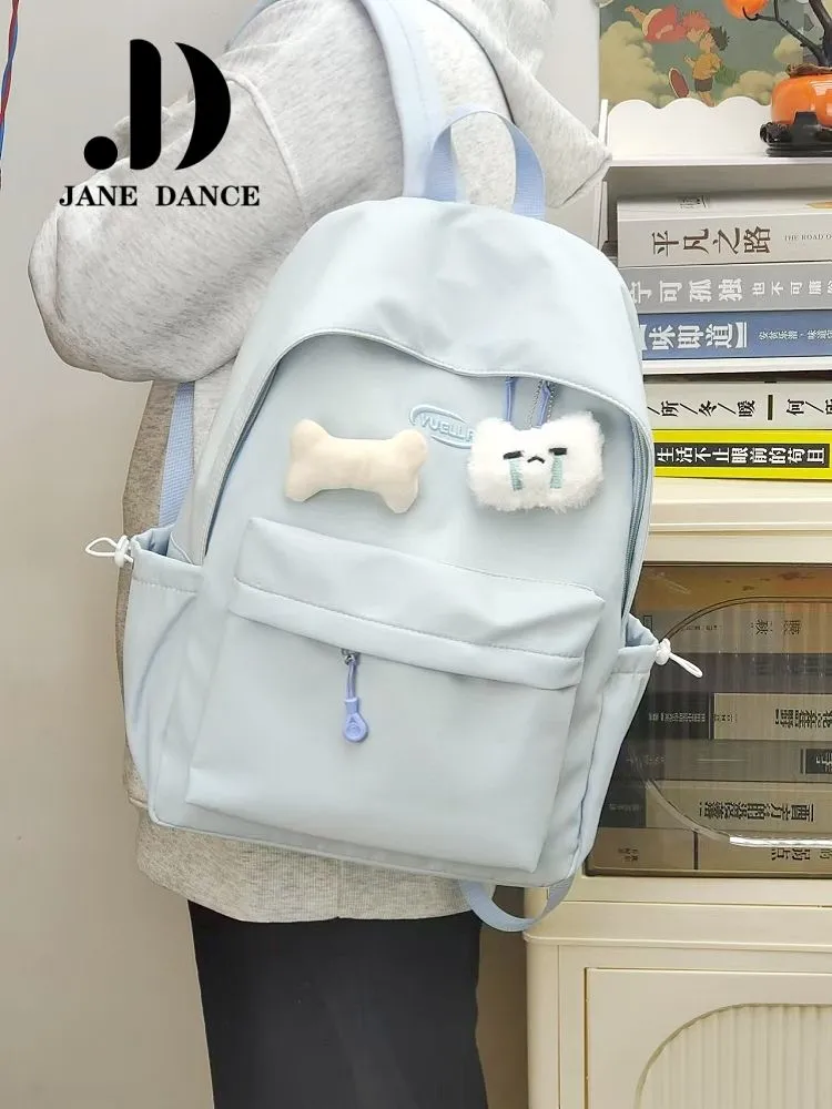 Minimalist Japanese Backpack for Women, Lightweight College Rucksack - 1