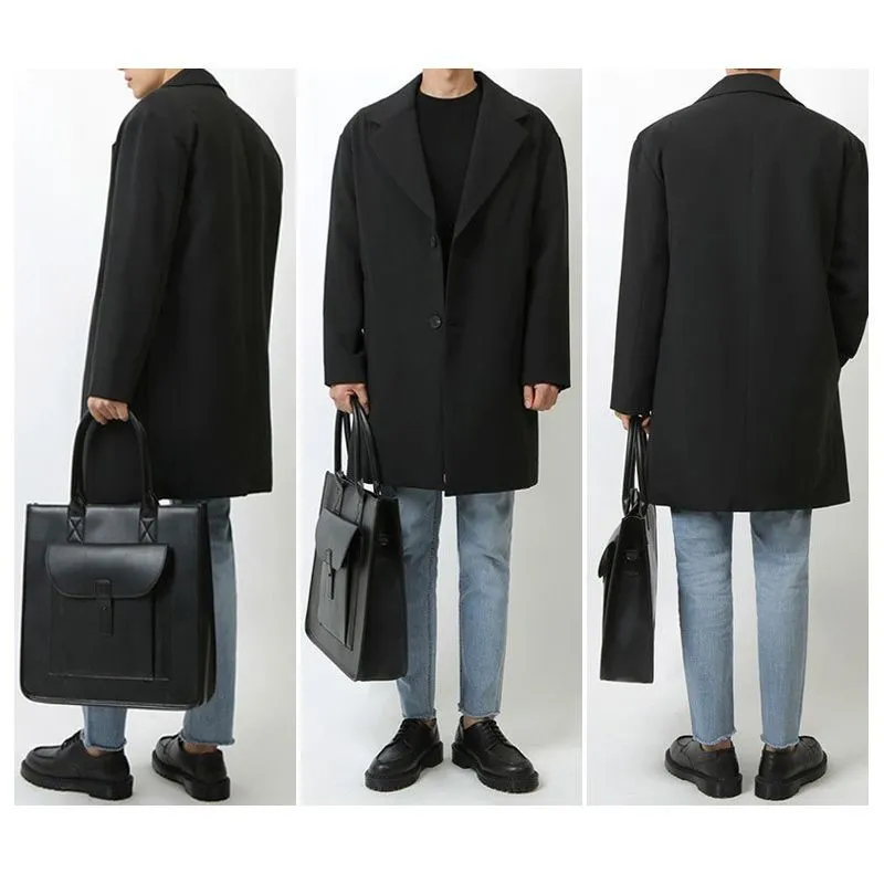 Men's Casual Shoulder Bag Large Capacity Crossbody Bag Retro Style - 5