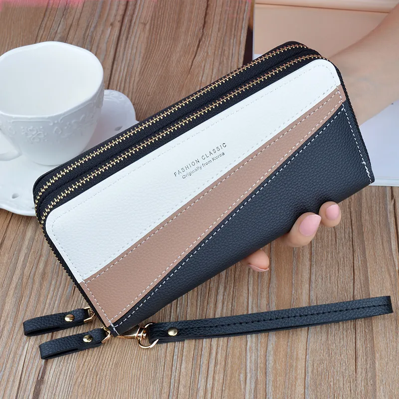 Long Zip Around Womens Wallet Large Capacity Bifold Phone Case Clutch - 2