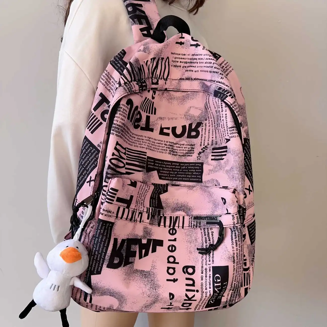 Graffiti Backpack for Boys Large Capacity Hip Hop Style School Bag - 2