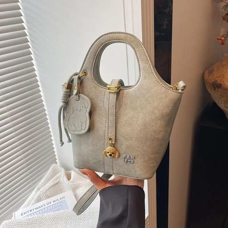 Bread Dog Tote Bag Women Handbag Shoulder Bucket Bag - 3