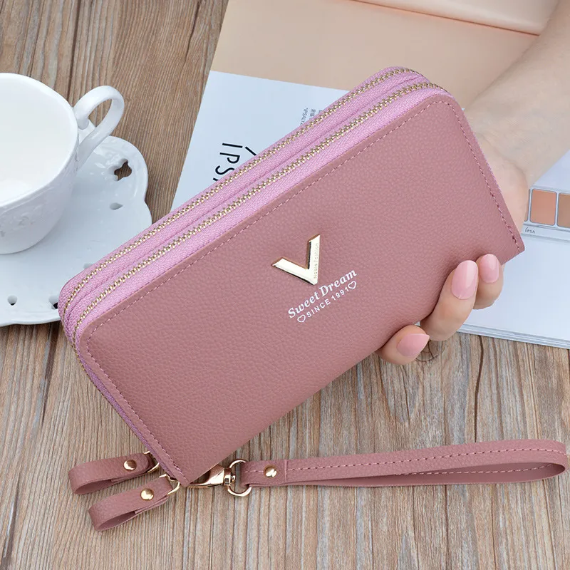 Women's Long Zip Wallet Large Capacity Phone Case Multi Card Slots - 1