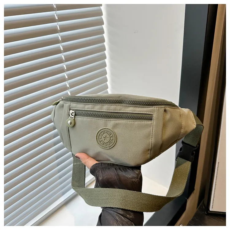 Women's Casual Crossbody Sling Bag - Nylon Multilayer Waist Pack Fashion - 3
