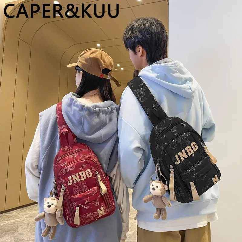 Bear Print Sling Bag for Men & Women, Lightweight Crossbody Chest Pack - 2