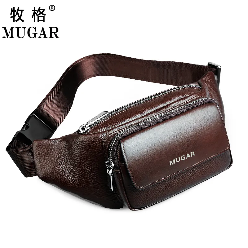 Men's Waist Bag, Waterproof Business Crossbody Bag with Large Capacity - 2