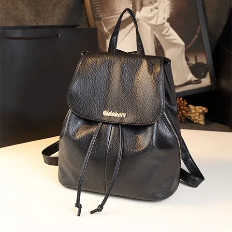 Women's Backpack PU Leather Rucksack Fashionable Casual Daypack - 2