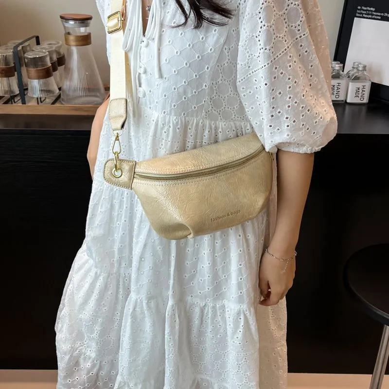 Retro Motorcycle Belt Bag 2025 New PU Leather Women's Crossbody Bag - 2