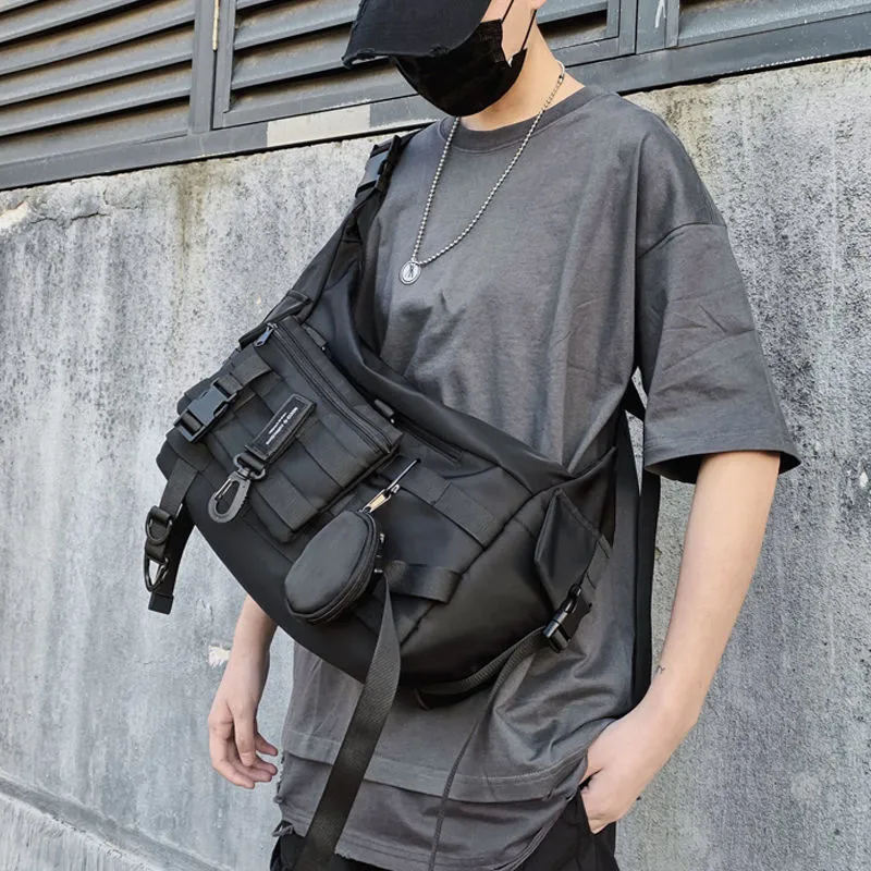 Japanese Style Ins Messenger Bag Unisex Crossbody Dark Aesthetic - 2