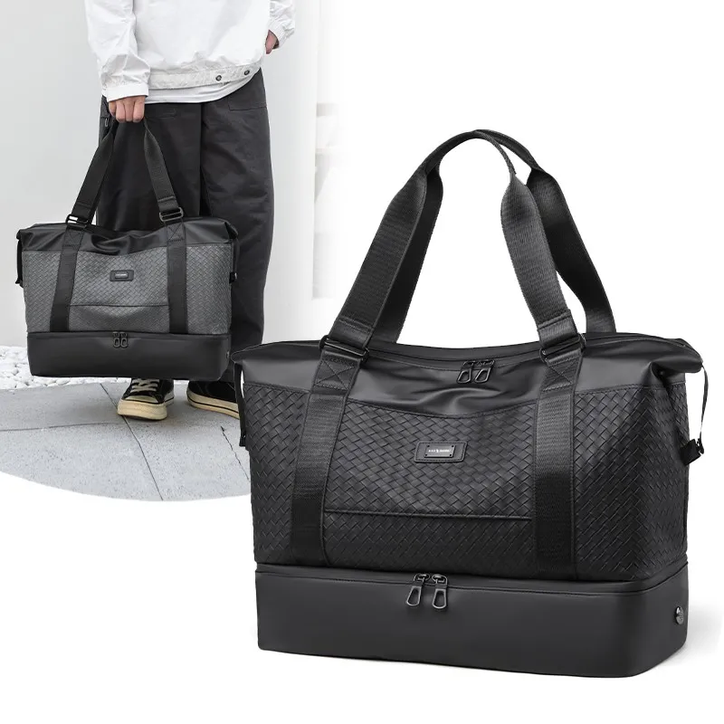 2025 Men's Waterproof Woven Tote Bag, Gym Bag, Travel Shoulder Bag - 1