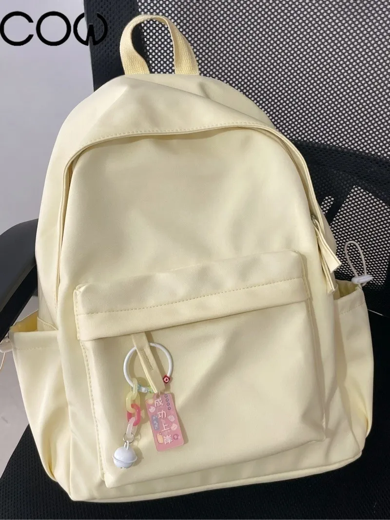 Women's Backpack Minimalist Solid Color School Bag for Teen Girls College - 2