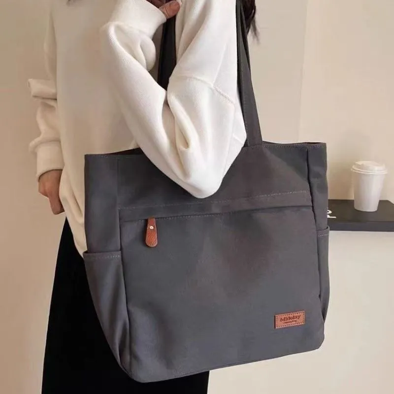 Canvas Tote Bag for Women, Large Capacity Casual Shoulder Bag for School & Commute - 1