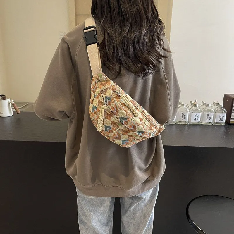 Vintage Crossbody Sling Bag 2025 - Retro Sports Waist Pack for Phone - 1