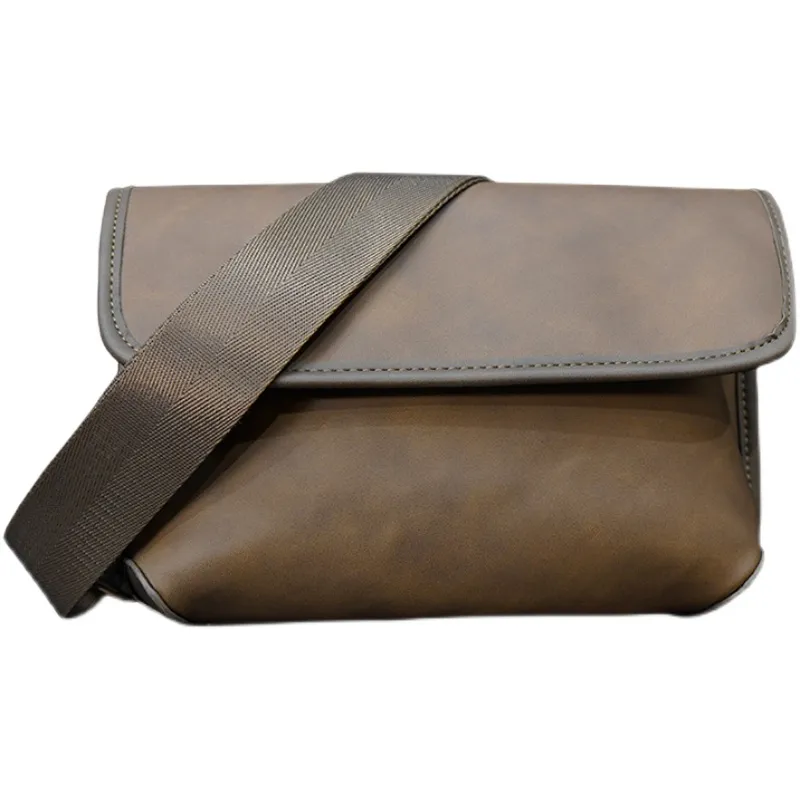 Men's Crossbody Bag Small PU Leather Casual Street Fashion Shoulder Bag - 1