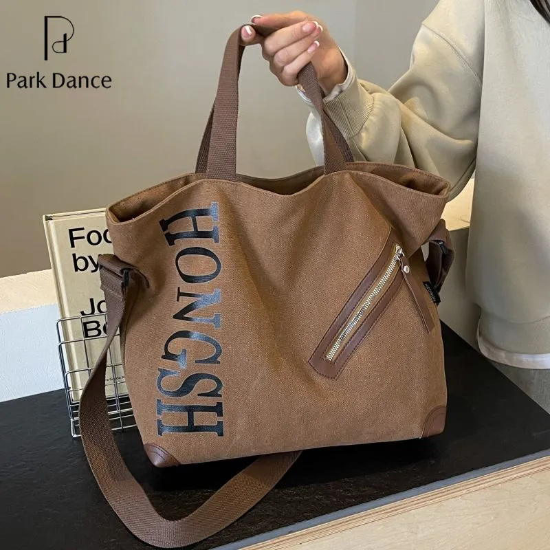 PARK DANCE Tote Bag Lightweight Casual Shoulder Bag for Students - 4