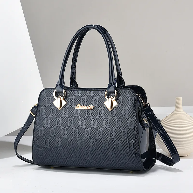 Large Tote Bag for Women 2025, PU Shoulder Bag with Embossed Pattern - 5