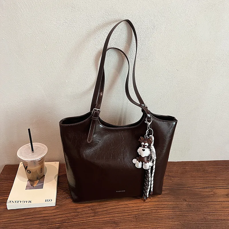 Stylish Large Tote Bag 2024, French Inspired Shoulder Bag for Commute - 2