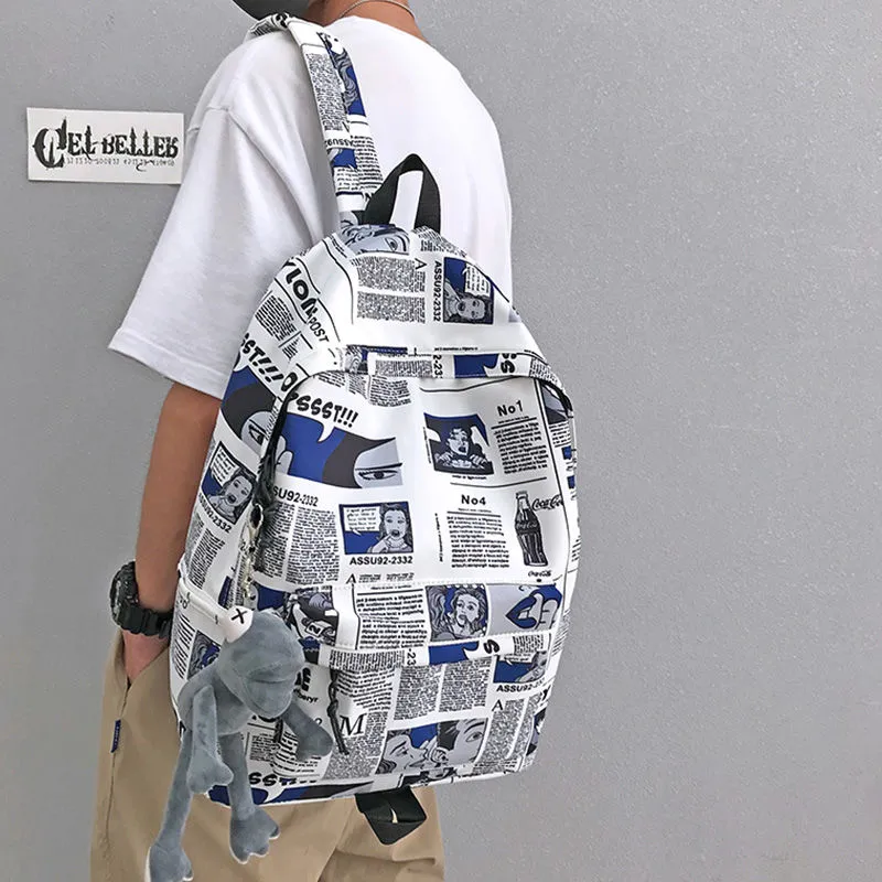 Ins Manga Tactical Backpack for Teen Boys, Casual Anime School Bag - 1