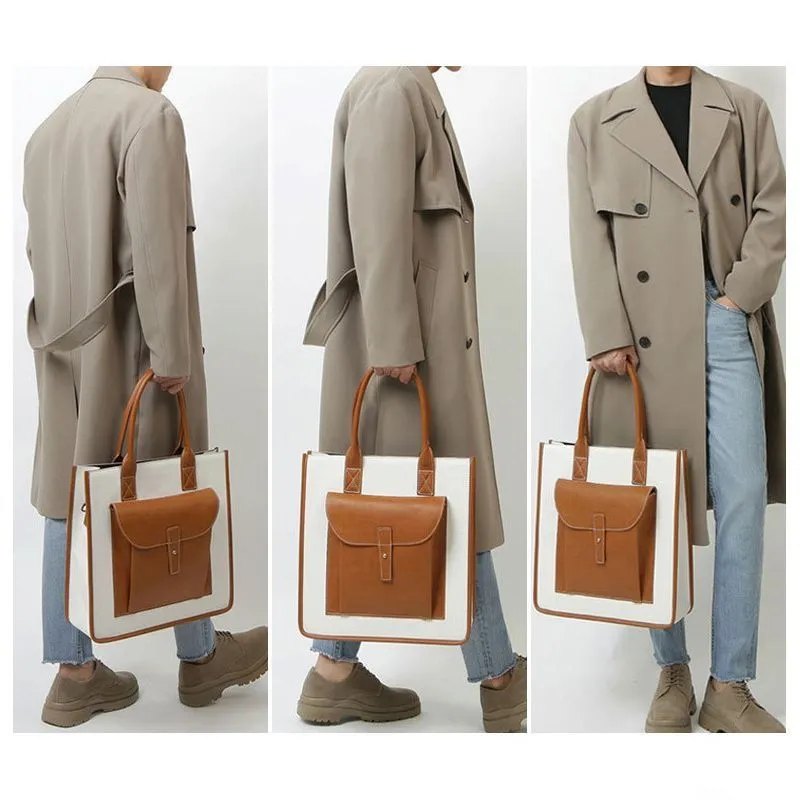Men's Casual Shoulder Bag Large Capacity Crossbody Bag Retro Style - 4