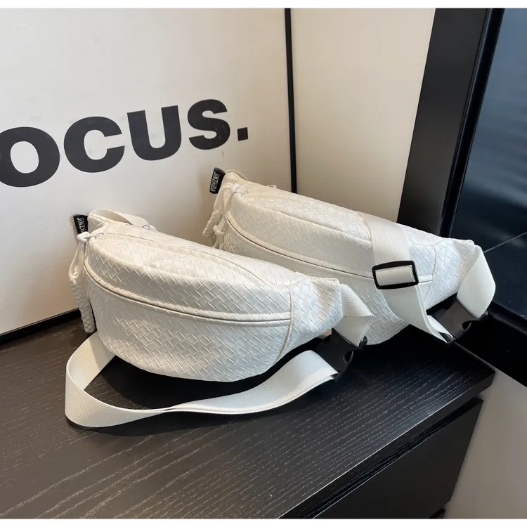 Crossbody Sling Bag for Women Fashion PU Shoulder Bag Black White Brown - 4
