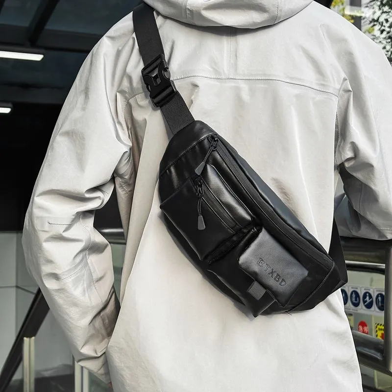 Men's Crossbody Bag Waterproof Chest Pack for Cycling & Sports - 2
