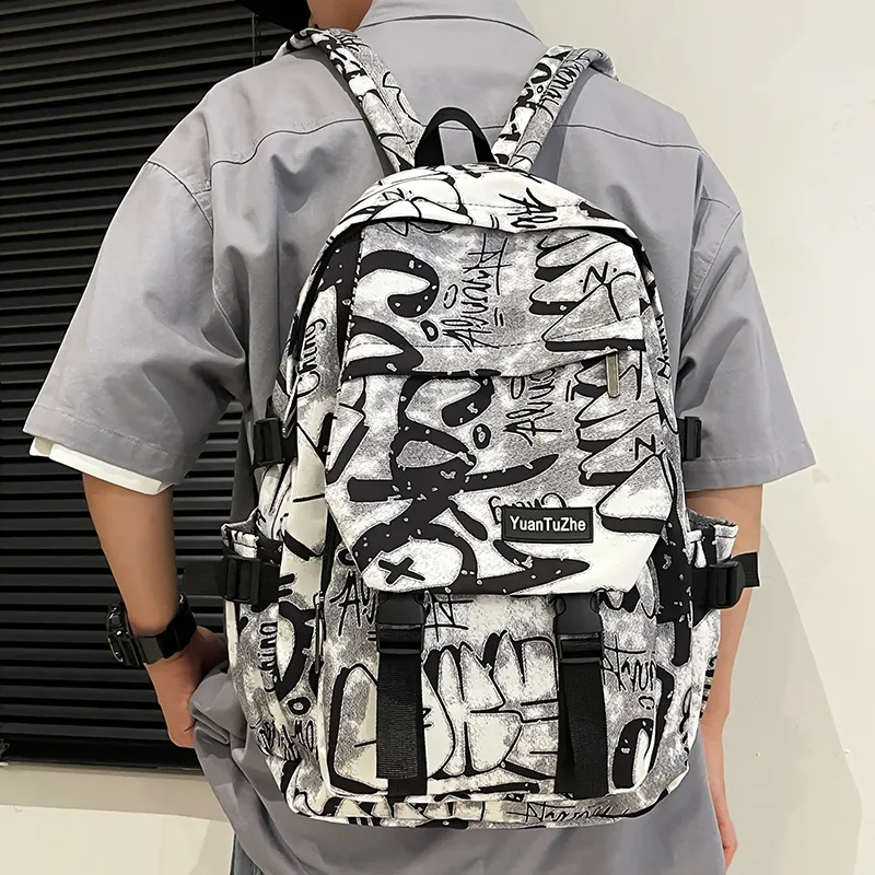 Graffiti Backpack for Men, Laptop Daypack for College High School Students - 5