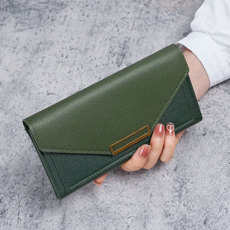 Long Wallets for Women, Large Capacity Soft PU Leather with Studs - 4