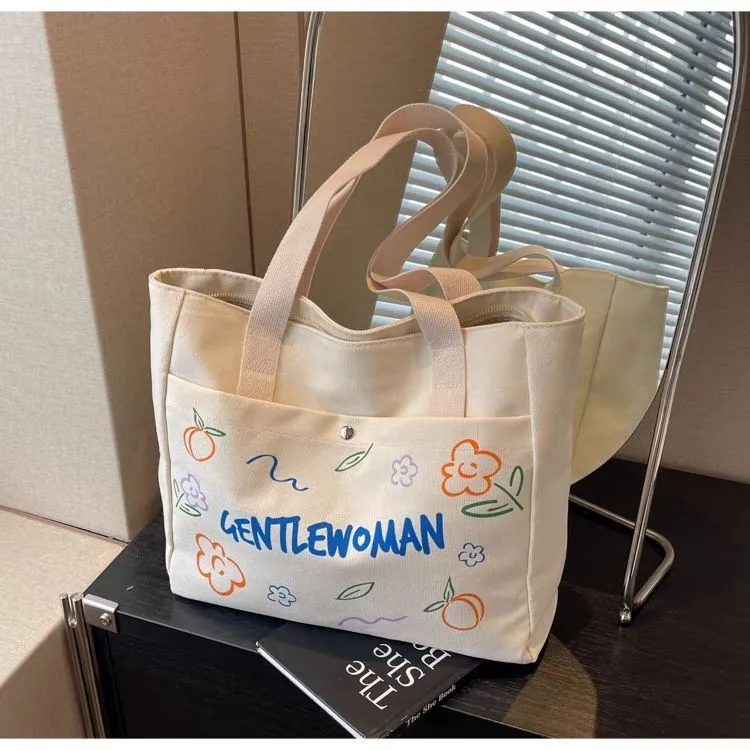 Canvas Tote Bag for Women 2025 Large Capacity Commuter Shoulder Bag - 2