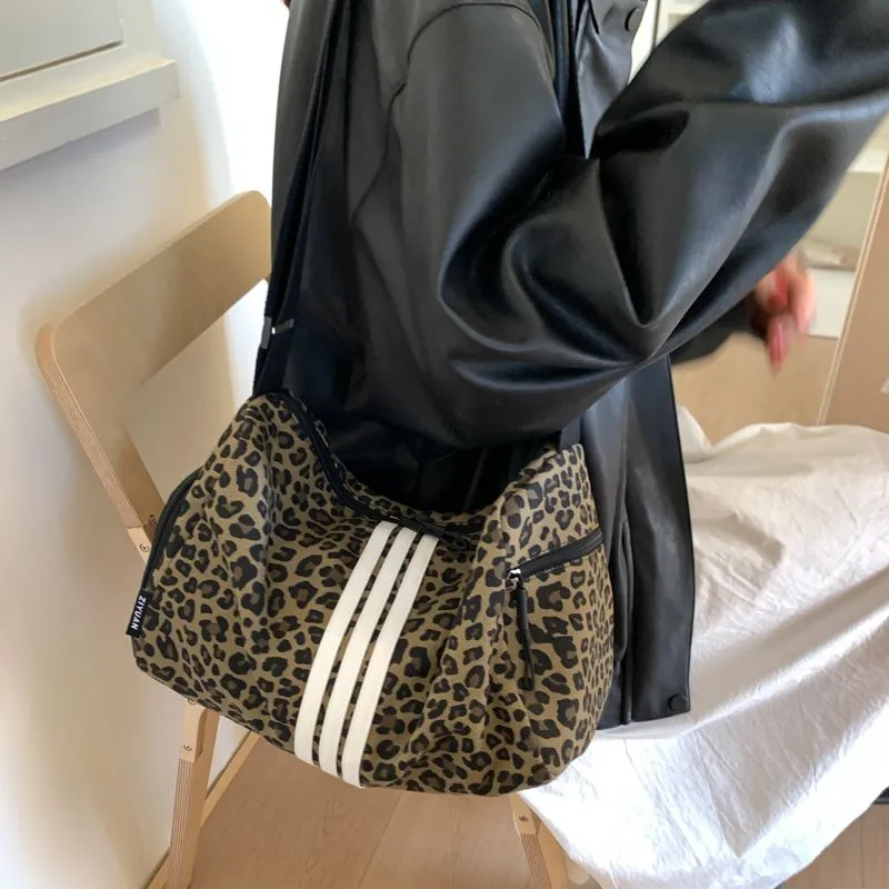 Leopard Print Tote Bag 2025 New Large Capacity Casual Shoulder Bag - 1