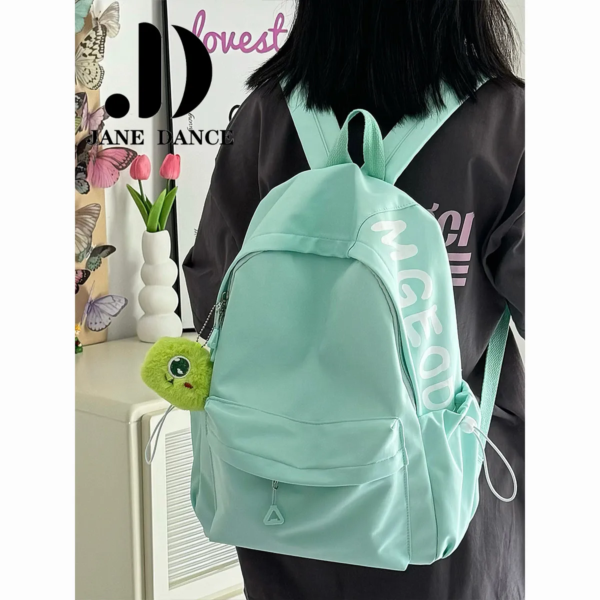 Minimalist Backpack for Women Large Capacity Rucksack Simple Style - 1