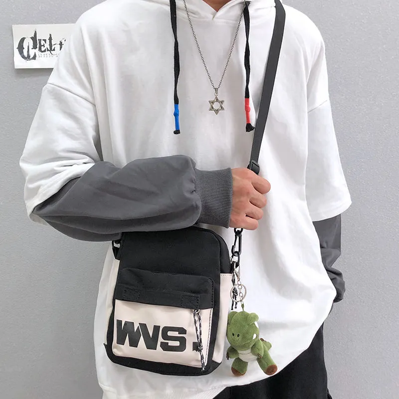 Men's Crossbody Bag Casual Nylon Sling Bag with Dinosaur Print - 3