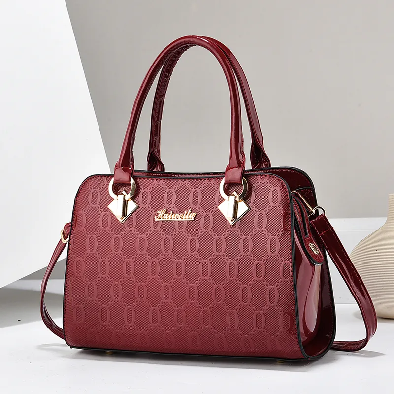 Large Tote Bag for Women 2025, PU Shoulder Bag with Embossed Pattern - 3