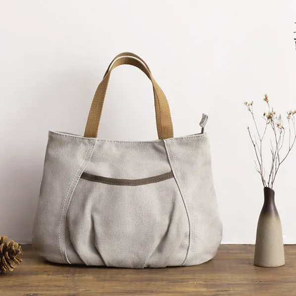 Women's Canvas Tote Bag, Lightweight & Versatile Lunch Bag, Retro Style - 3