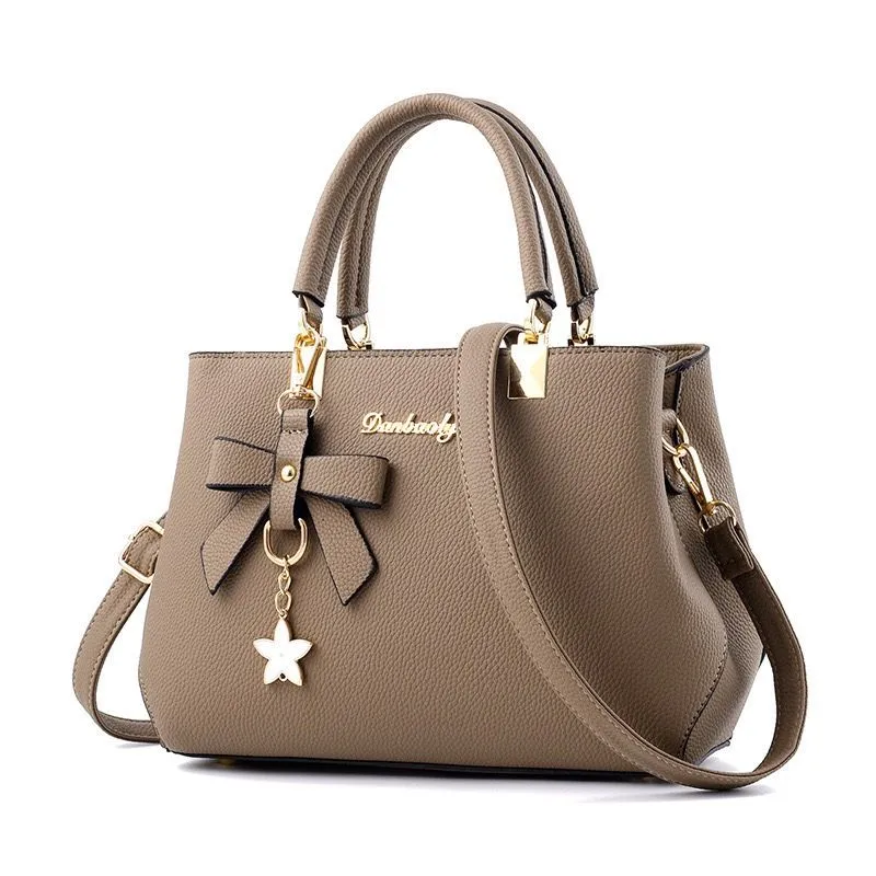 Bowknot Satchel PU Large Capacity Women Handbag Fashion Tote - 2