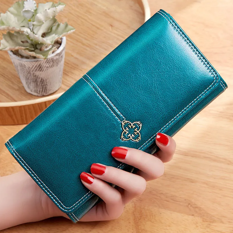 Vintage Long Zip Wallet for Women 2025 Large Capacity Phone Card Holder - 3