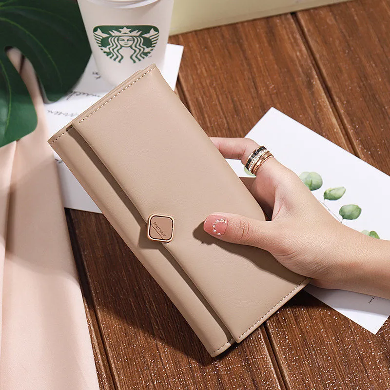 Long Wallets for Women 2025 New PU Leather Zip Around Coin Purse - 1