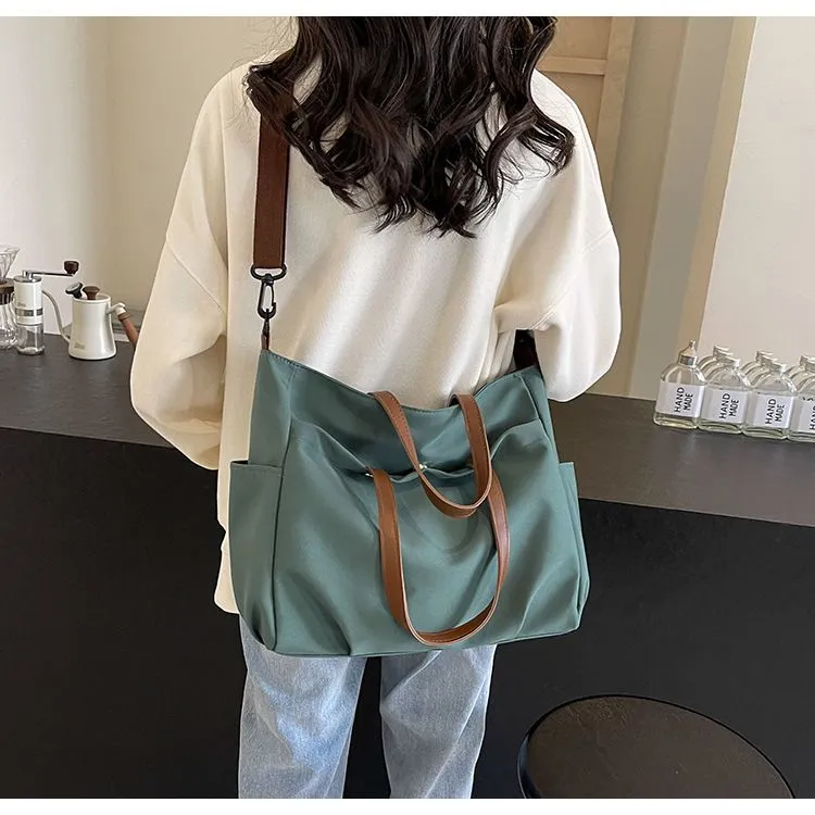 Large Canvas Tote Bag Laptop Shoulder Bag Commuter Crossbody Bag - 2