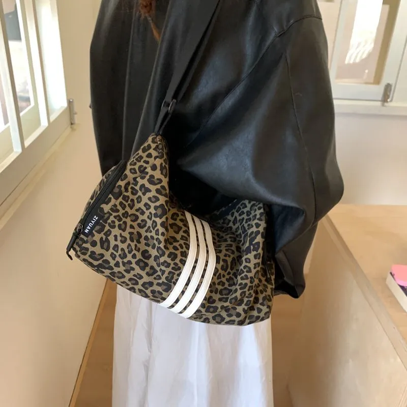 Leopard Print Tote Bag 2025 New Large Capacity Casual Shoulder Bag - 2