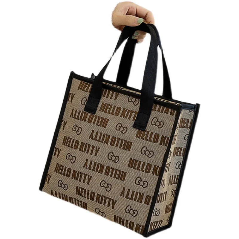Hello Kitty Tote Bag for Women, Canvas Commuter Bag, Large Capacity - 5