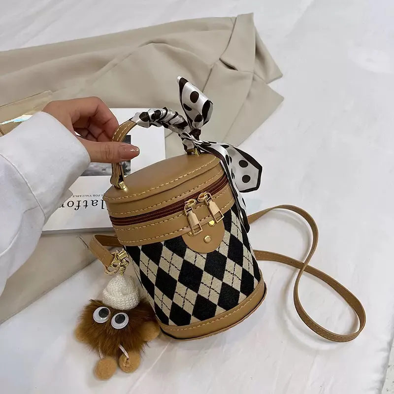 Woven Bucket Bag DIY Crossbody Purse Summer Fashion Shoulder Bag - 2
