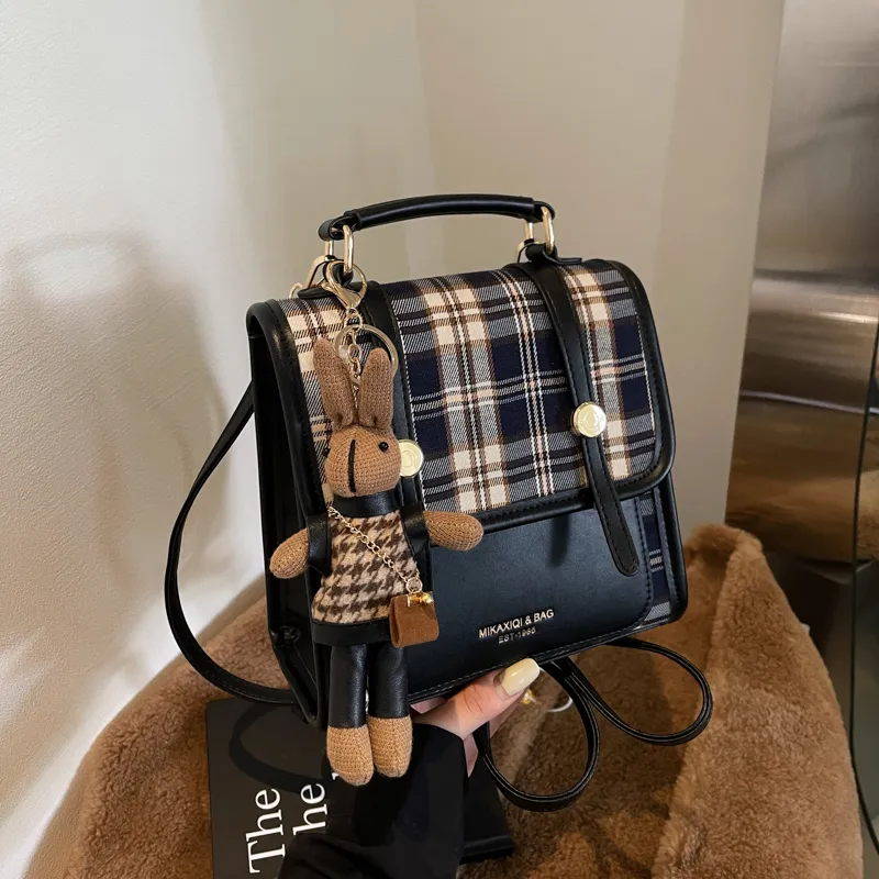 Retro Color Block Backpack 2025 Fall Fashion Casual Daypack for Women - 4