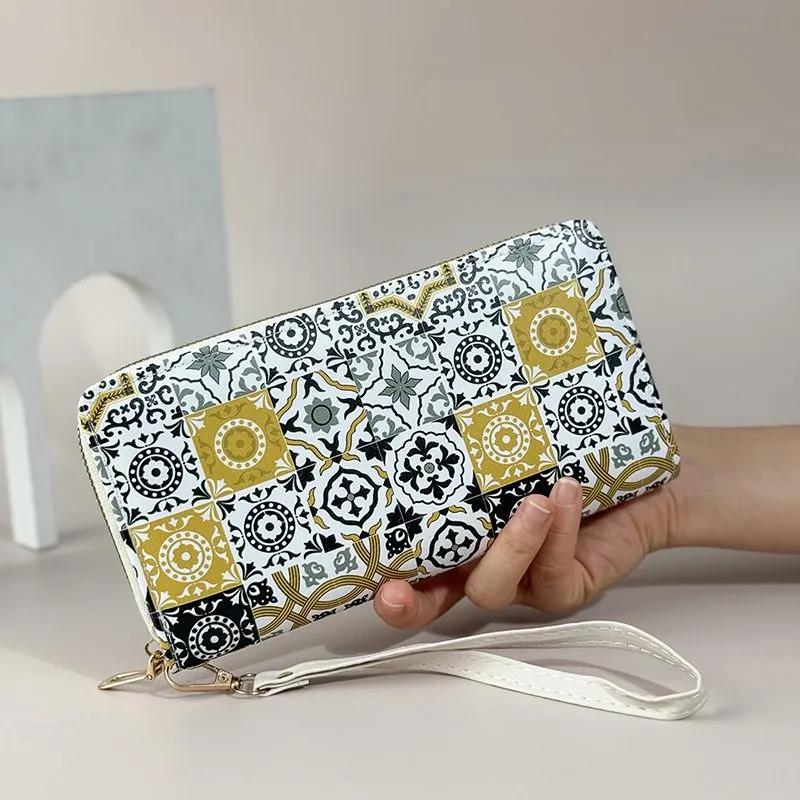 M1030 Women's Long Wallet Zipper Multi-Function Phone Purse Fashionable - 1
