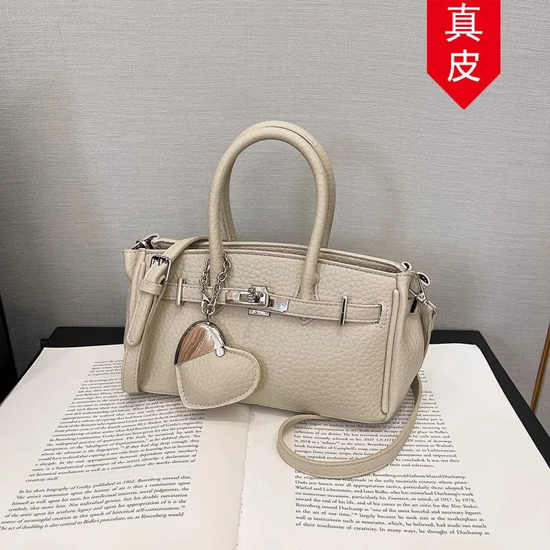 Leather Birkin Bag Women 2025 Fashion Shoulder Crossbody Purse - 2