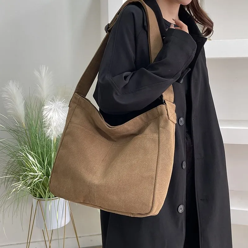 Canvas Tote Bag Large Capacity Crossbody Bag for Women Men 2025 - 1