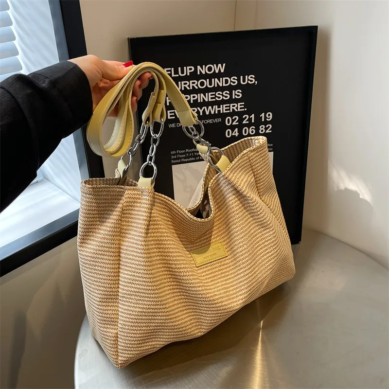 Large Tote Bag Women 2025 New Korean Style Canvas Shoulder Bag - 3
