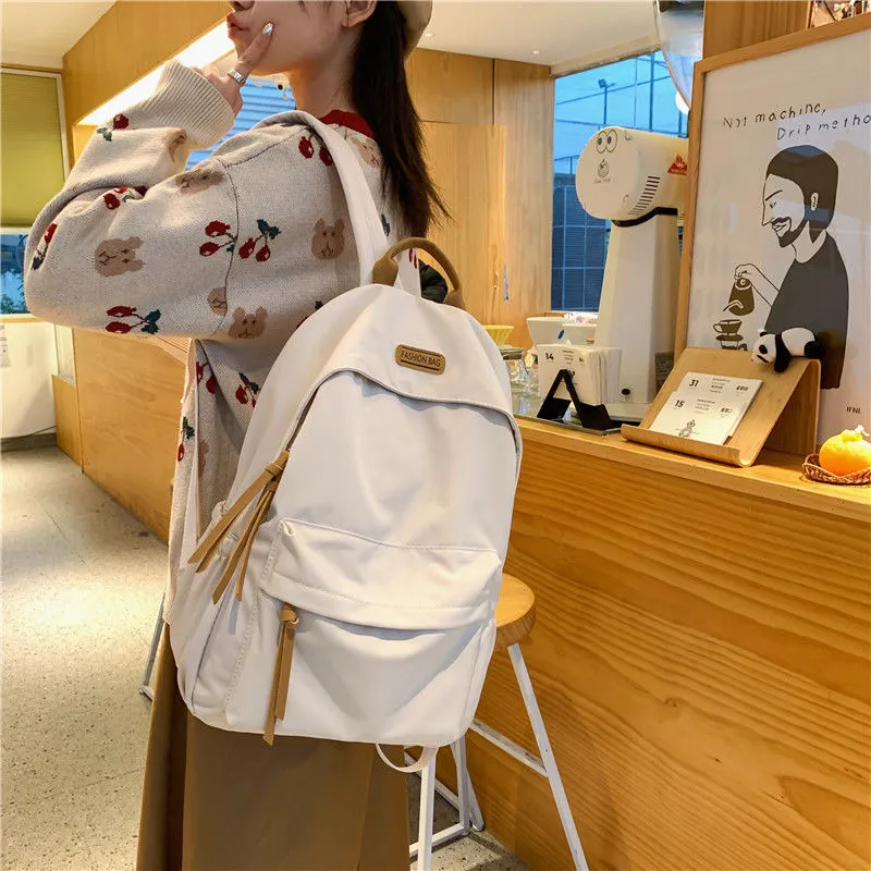 Stylish Korean Backpack for Women Large Capacity Water Resistant School Bag - 3